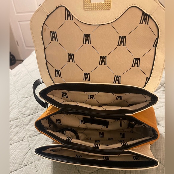 Antonio Melani Handbag- Black, White & Brown - Picture 6 of 8